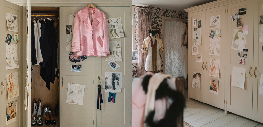  Plain English wardrobes in Harriet Anstruther's dressing room at Westbrook House